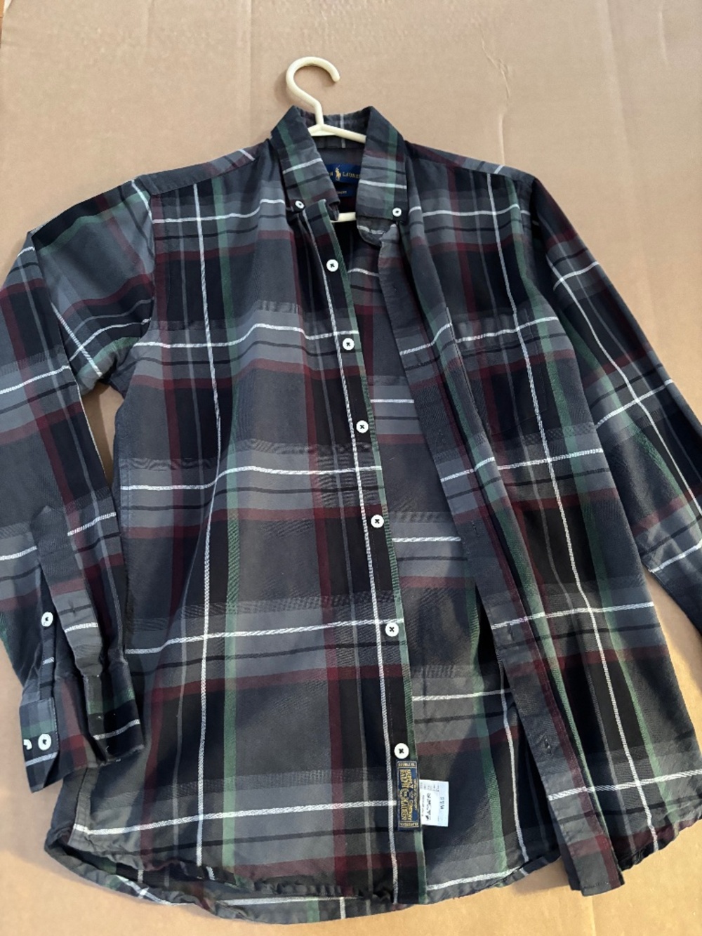 Ralph RAUREN Custom Fit Plaid Button Down Shirt